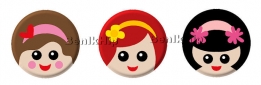 Button 25 mm Big Eye Girls 2