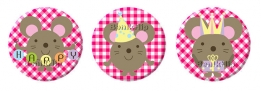 Button 25 mm Muisje Happy