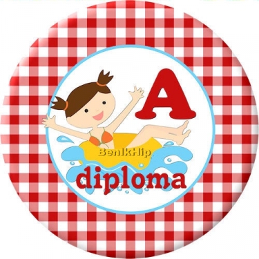 Button 56 mm Zwemdiploma A Button 56 mm Zwemdiploma A