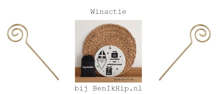 Win een porseleinen aftelkalender Sinterklaas bij BenIkHip.nl