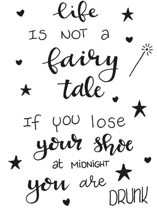 Ansichtkaart Life Is Not A Fairy Tale