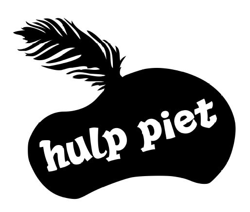 Strijkapplicatie pietenmuts met tekst Hulp Piet
