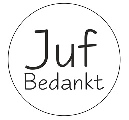 Hedendaags Juf Bedankt sluitsticker cadeausticker KK-89