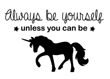 Strijkapplicatie always be yourself unless you are a unicorn flock