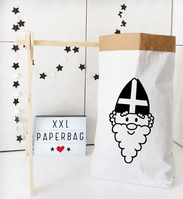 Paperbag XXL Sinterklaas hoofd