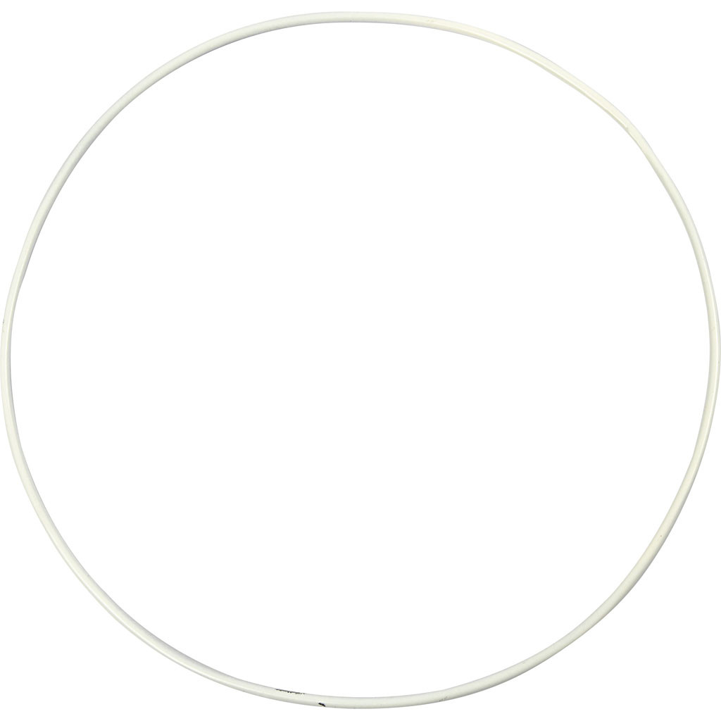 Draadring wit, DIY ring voor dromenvanger of droogbloemen