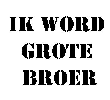 velours strijkapplicatie ik word grote broer