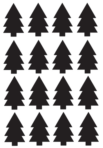 kerstboom stickers 