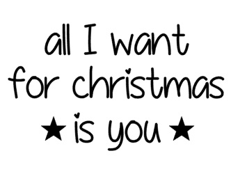Strijkapplicatie tekst all i want for Christmas is you