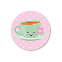 Sluitsticker, sticker Sticker theekopje kawaii studio schatkist