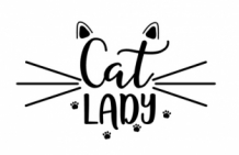 Strijkapplicatie cat lady