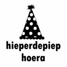 Strijkapplicatie Hieperdepiep Hoera