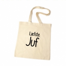 Katoenen tas met opdruk Liefste Juf