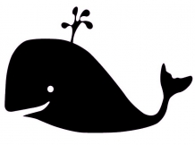 velours applicatie walvis