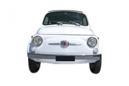 Strijkapplicatie fiat 500 wit