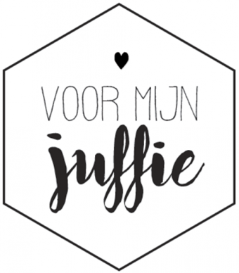 voor mij juffie sluitsticker cadeausticker