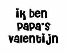 Strijkapplicatie ik ben papa's valentijn