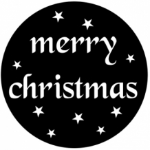 Raamsticker merry christmas rond