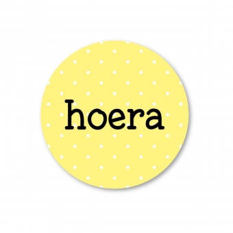 Sluitsticker, Sticker Hoera 5 stuks