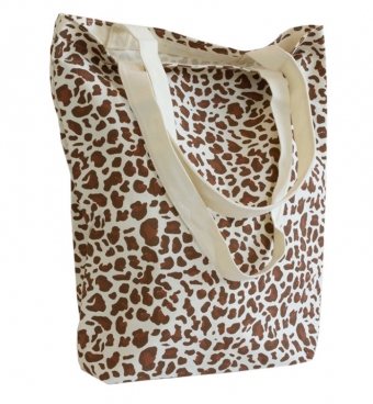 Canvas shopper luipaard print