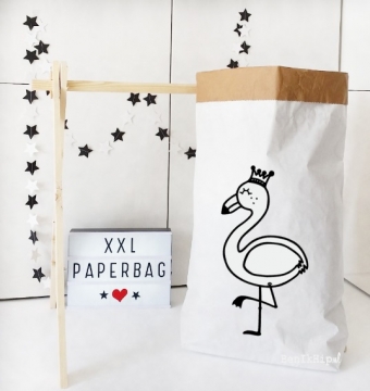 Paperbag XXL flamingo