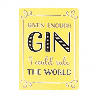 Gin Time Rule the World A5 notitieboekje