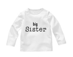 Applicatie op shirt big sister