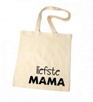 katoenen tas met tekst liefste mama