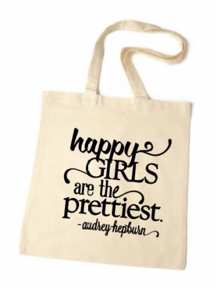 katoenen tas happy girls