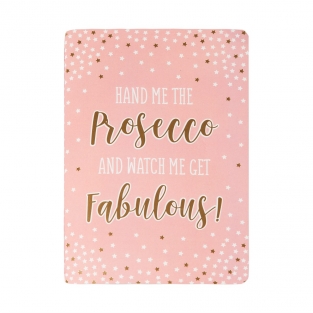 Notitieboekje A5 roze Fabulous Pink Prosecco Party