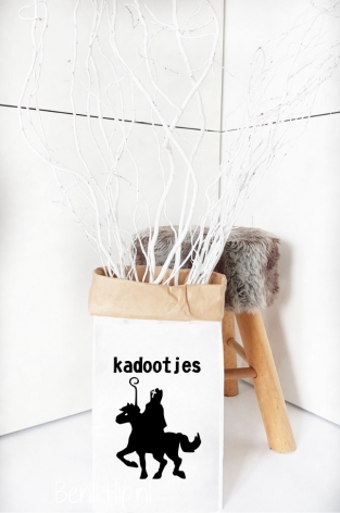 Paperbag papieren opbergzak xs met naam