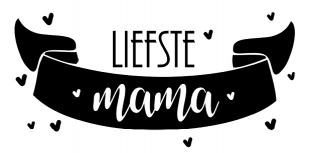 Strijkapplicatie Liefste mama hartjes