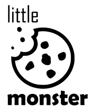 Strijkapplicatie little cookie monster