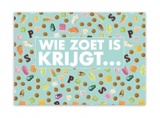 Ansichtkaart Sinterklaas Wie zoet ik krijgt