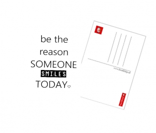 Ansichtkaartje A7 be the reason someone smiles today
