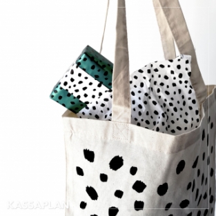 Katoenen tas dots print