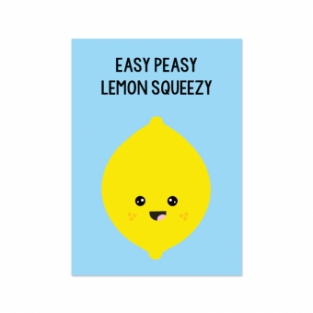 ansichtkaart Easy PeasyÁ Lemon Squeezy live life happy