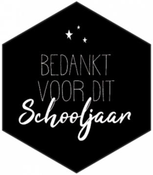 bedankt voor het schooljaar sluitsticker cadeausticker