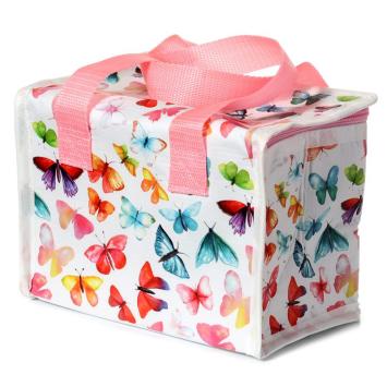 Koeltasje lunchtasje met vlinderprint