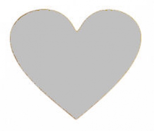 krassticker zilverkleurig 3,5 cm x 3 cm hartvorm, hartjes krassticker, kraskaart zelf maken