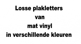 Losse plakletters vinyl stickers