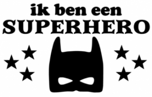 Muursticker ik ben een superhero