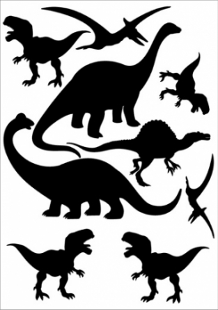 Muurstickers set dino