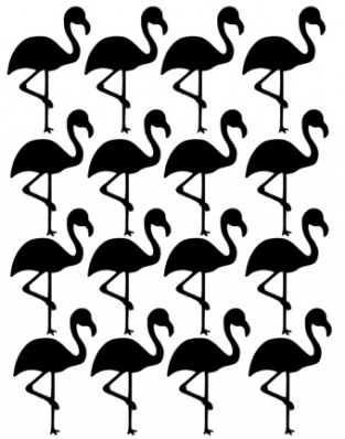Muurstickers flamingo