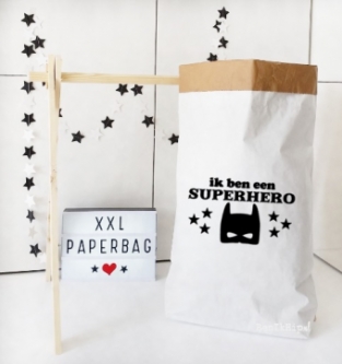 Paperbag XXL ik ben een superhero