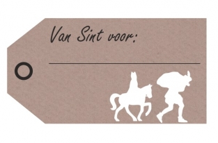 Kado sticker Sinterklaas