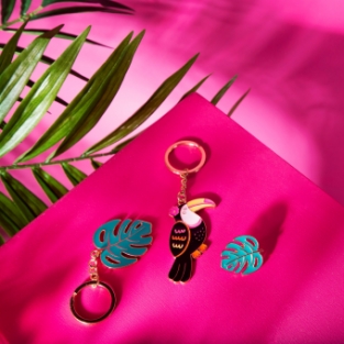 Sleutelhanger Tiki Toucan emaille