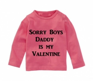 Strijkapplicatie Sorry Daddy is my Valentine