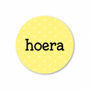 Sluitsticker, Sticker Hoera 5 stuks