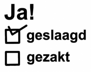 Strijkapplicatie Ja! Geslaagd